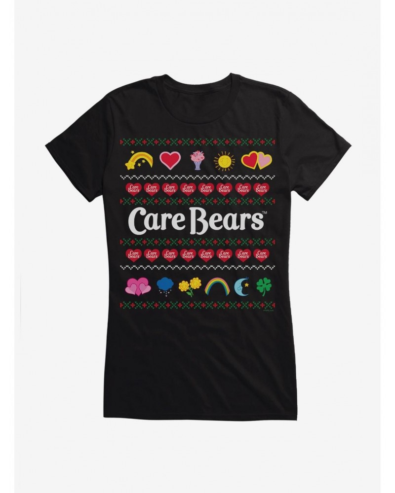 Care Bears Ugly Holiday Pattern Girls T-Shirt $15.44 T-Shirts