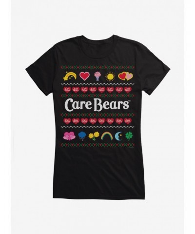 Care Bears Ugly Holiday Pattern Girls T-Shirt $15.44 T-Shirts