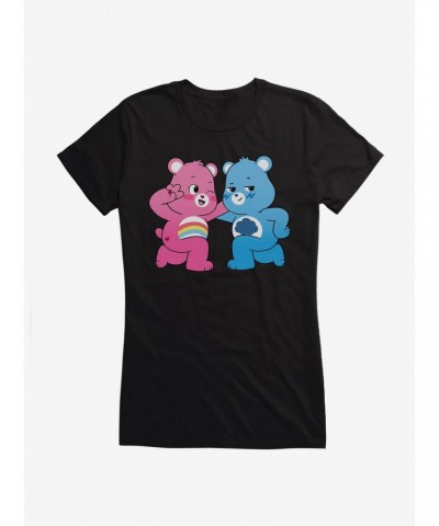 Care Bears Grumpy And Cheer Cool Pose Girls T-Shirt $14.94 T-Shirts