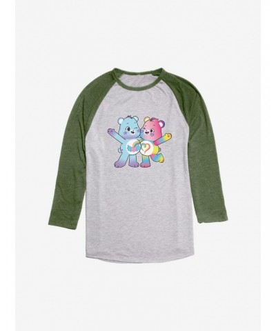 Care Bears Rainbow Heart and Dream Bright Bear Raglan $18.21 Raglans