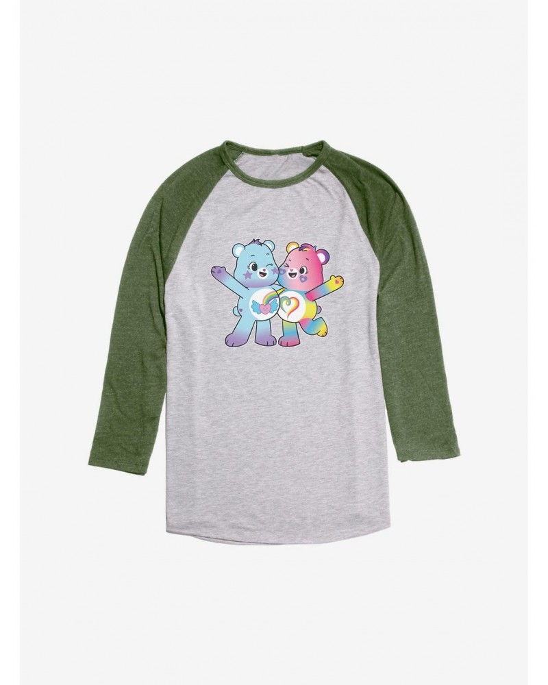 Care Bears Rainbow Heart and Dream Bright Bear Raglan $18.21 Raglans