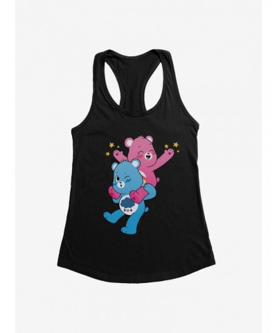 Care Bears Grumpy And Cheer Piggy Back Ride Girls Tank $14.94 Tanks