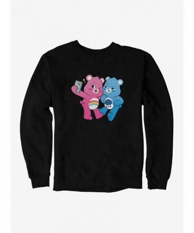 Care Bears Grumpy And Cheer Annoyed Selfie Sweatshirt $23.99 Sweatshirts