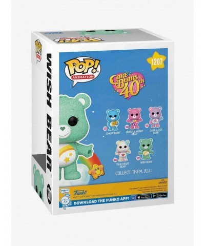 Funko Care Bears 40th Diamond Collection Pop! Animation Wish Bear Vinyl Figure $8.94 T-Shirts