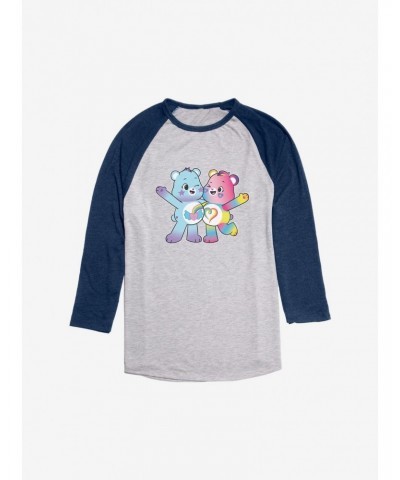 Care Bears Rainbow Heart and Dream Bright Bear Raglan $17.63 Raglans