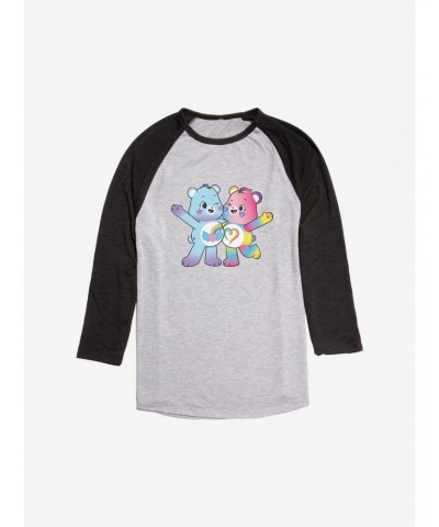 Care Bears Rainbow Heart and Dream Bright Bear Raglan $17.92 Raglans