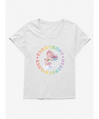 Care Bears Pride Cheer Bear Everybody Deserves Love T-Shirt Plus Size $17.34 T-Shirts