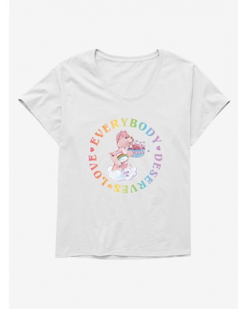 Care Bears Pride Cheer Bear Everybody Deserves Love T-Shirt Plus Size $17.34 T-Shirts