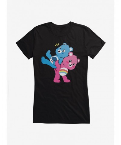 Care Bears Grumpy And Cheer Surprise Back Ride Girls T-Shirt $14.94 T-Shirts