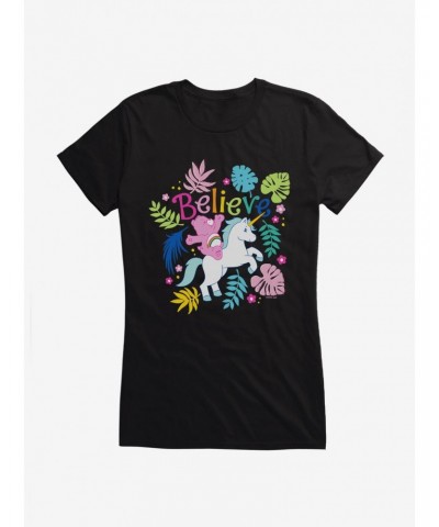 Care Bears Cheer Unicorn Believe Girls T-Shirt $14.94 T-Shirts