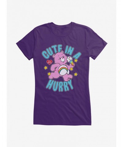 Care Bears Cheer Bear Cute In A Hurry Girls T-Shirt $16.19 T-Shirts