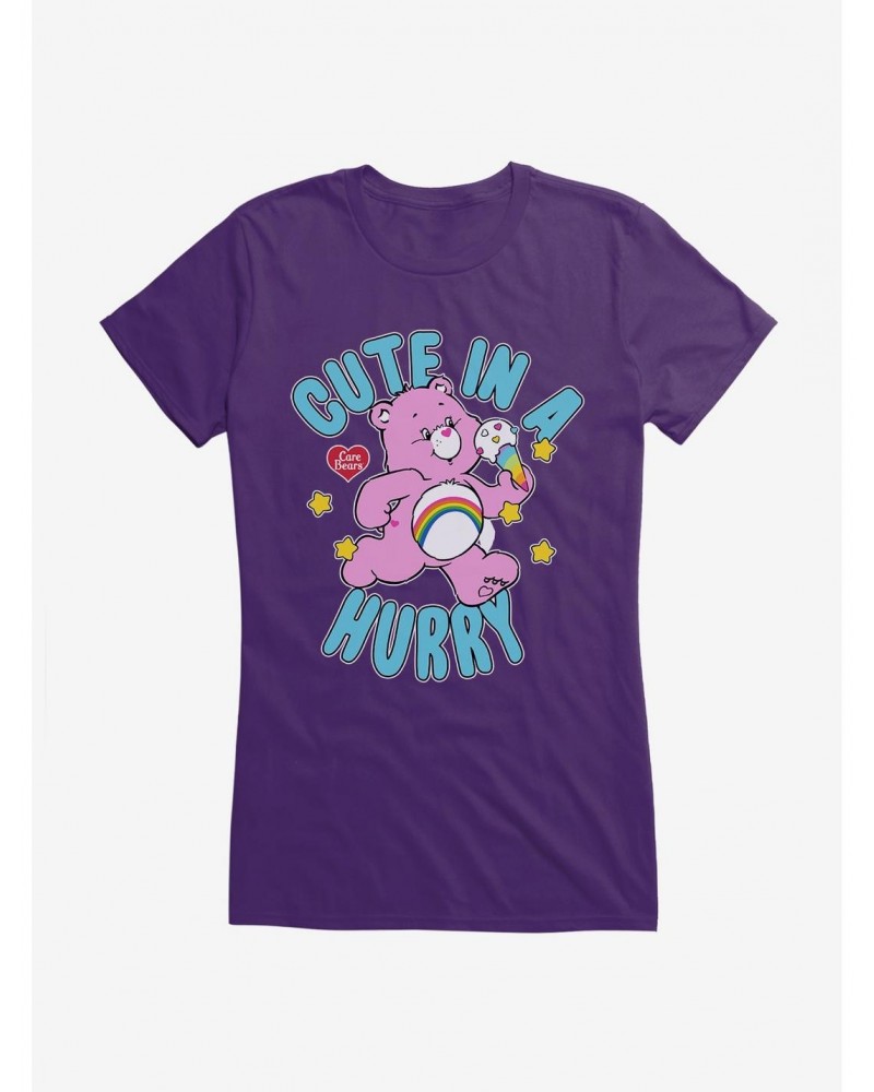 Care Bears Cheer Bear Cute In A Hurry Girls T-Shirt $16.19 T-Shirts