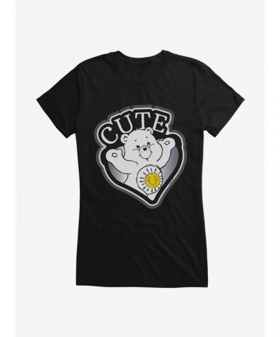 Care Bears Grayscale Funshine Cute Girls T-Shirt $14.94 T-Shirts