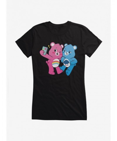 Care Bears Grumpy And Cheer Annoyed Selfie Girls T-Shirt $15.94 T-Shirts