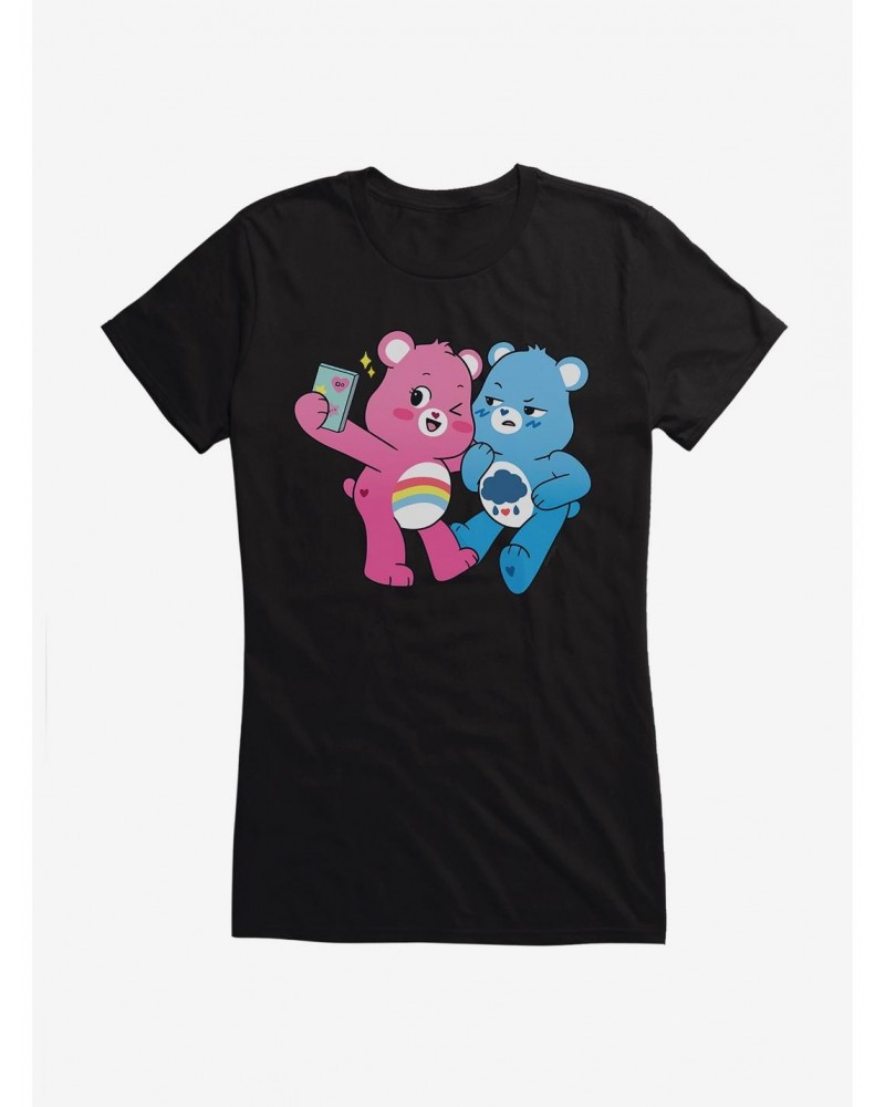 Care Bears Grumpy And Cheer Annoyed Selfie Girls T-Shirt $15.94 T-Shirts