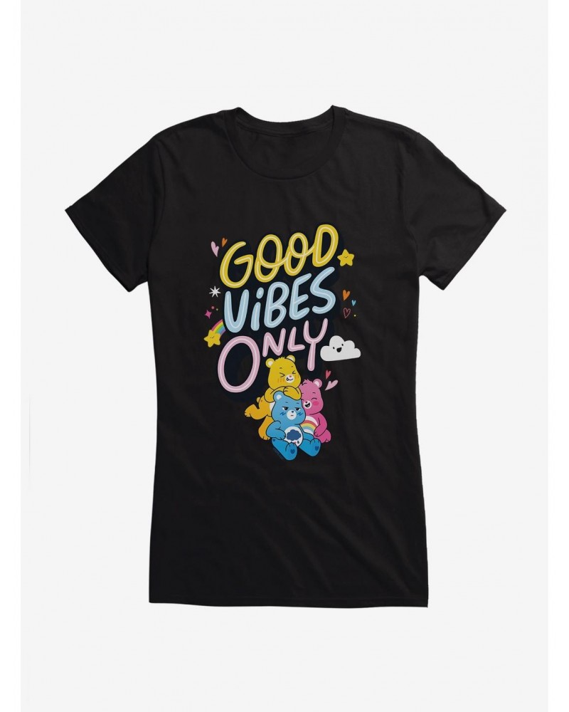 Care Bears Good Vibes Only Crew Girls T-Shirt $15.69 T-Shirts