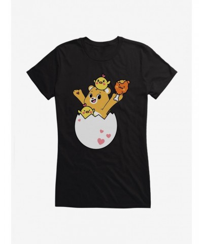 Care Bears Tenderheart Bear Hatching Lunch Girls T-Shirt $14.94 T-Shirts