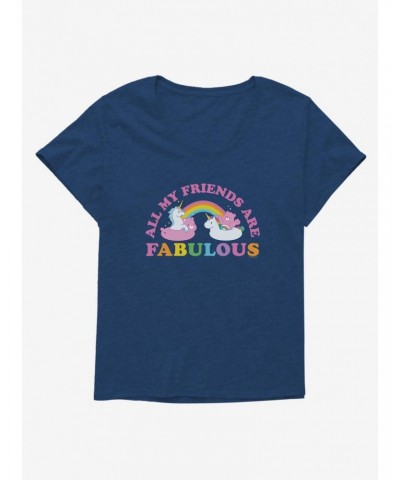 Care Bears Pride Cheer Bear My Friends Are Fabulous T-Shirt Plus Size $18.21 T-Shirts