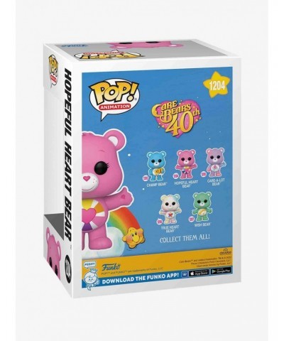 Funko Care Bears 40th Pop! Animation Hopeful Heart Bear Vinyl Figure $8.13 Figures