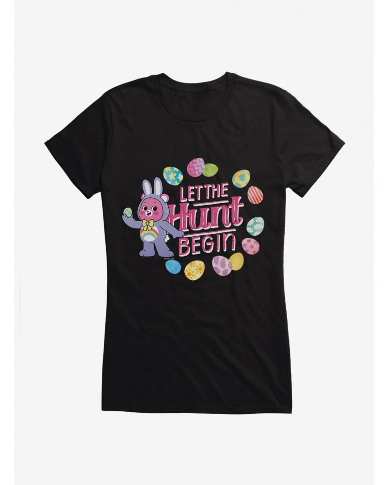 Care Bears Cheer Bear Let The Hunt Begin Easter Girls T-Shirt $15.44 T-Shirts